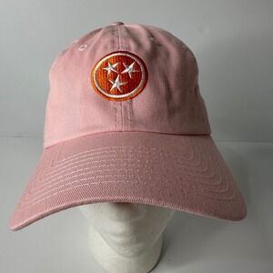 Volunteer Traditions Tennessee Tri-Star Hat Pink Strapback Cap‎ TN State Logo